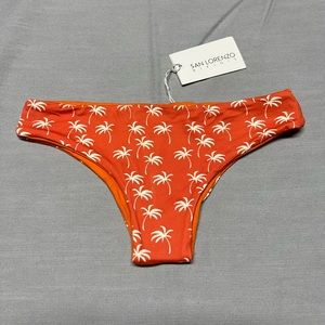 NWT San Lorenzo Reversible Cheeky Brief Sunkissed Palms Swimwear Bottom